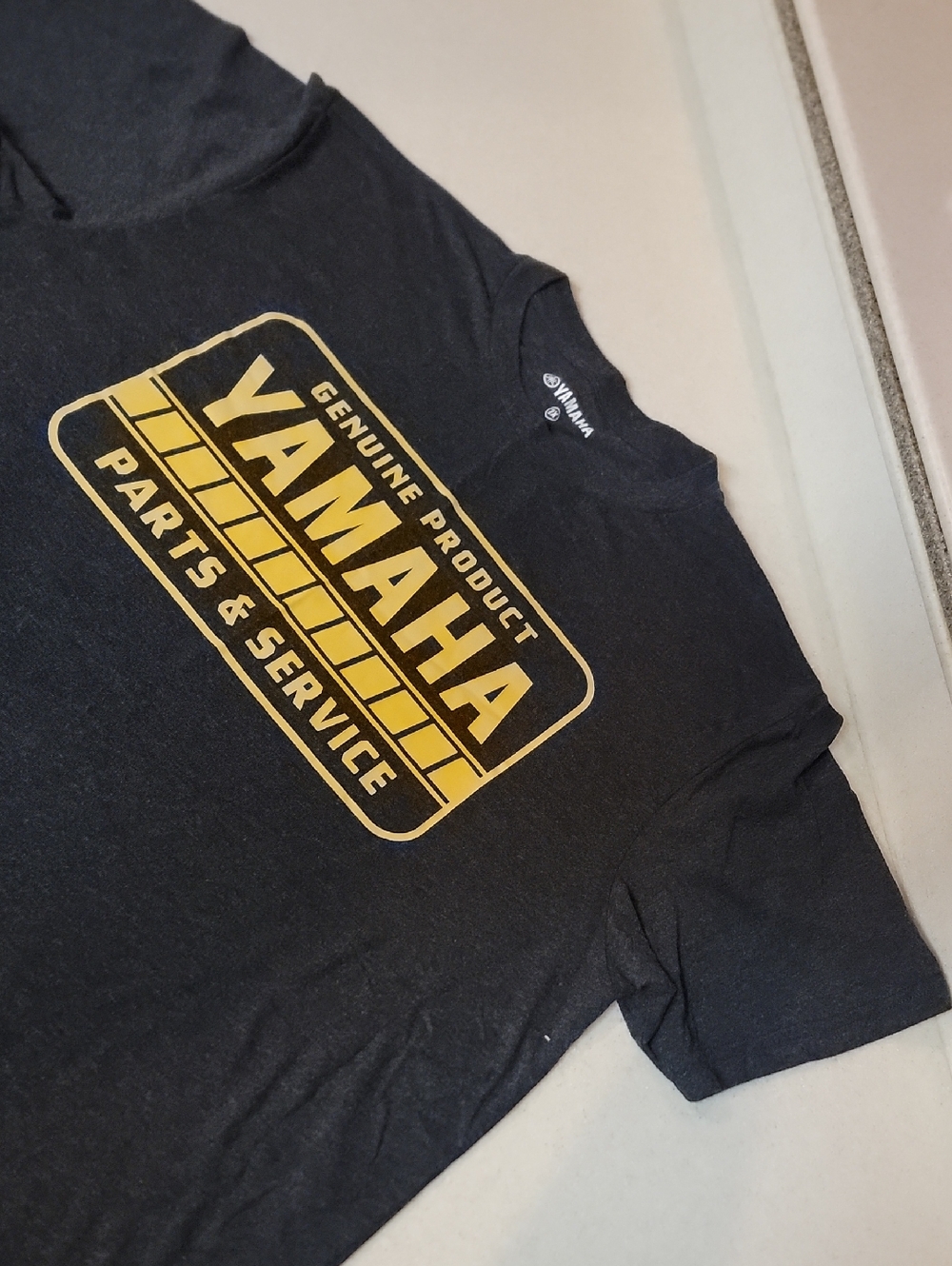 Yamaha Dark Gray Tee with Gold Parts & Service Badge Soft Feel 2x
